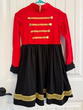 Christmas Toy Soldier / Nutcracker Twirl Dress by Only Little once size 10.